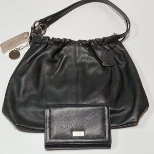 Apostrophe Black Leather Handbag , NEW & gently used Esprit Wallet
